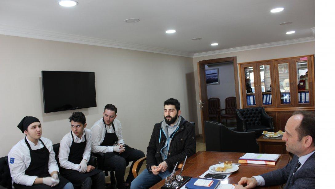 Katip Mustafa Çelebi MTAL Yemek Hizmetleri Bölümü Öğrencilerinin Müdürlüğümüze Ziyareti
