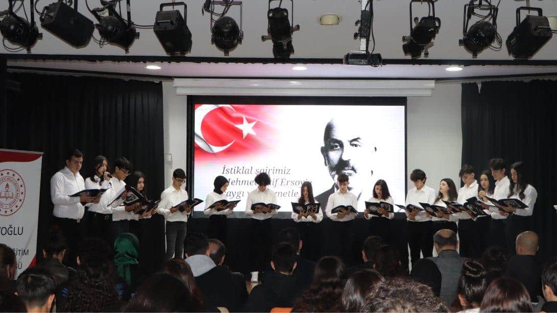 İstiklal Şairimiz Mehmet Akif Ersoy'u Anma Programı Gerçekleştirildi