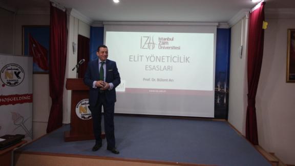 İstanbul Sabahattin Zaim Üniversitesi Rektör yardımcısı Sayın Prof.Dr.Bülent ARI, kurum ve okul müdürlerimize yönelik  seminer verdi.