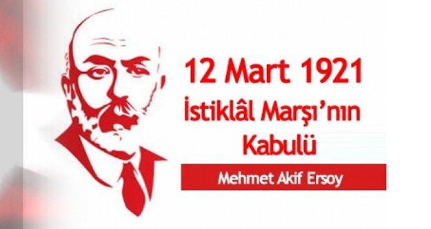 İlçe Milli Eğitim Müdürümüz Sayın Cemil SARICI´nın 12 Mart İstiklal Marşı´nın kabulü ve Mehmet Akif ERSOY´u anma günü ile ilgili mesajı