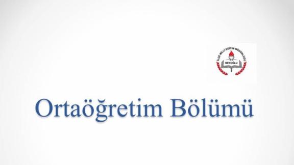 Ortaöğretim Bölümü